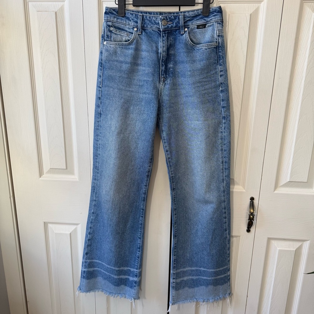 Mavi Jeans Aria High Rise Wide Leg Distressed Hem Womens Size 24 - Picture 2 of 12